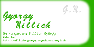 gyorgy millich business card